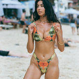 Jungle print brazilian bikini bottoms