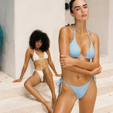 Sophie, Triangle Bikini Top -  Sky