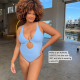 Amy, One Piece Swimsuit - Sky