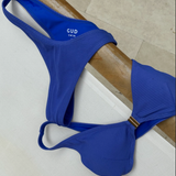 Mae Clip Front Bikini Top - Cobalt