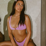 Mae Clip Front Bikini Top - Blush